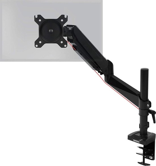 Foto: Monitor standaard beeldscherm standaard enkele pc monitorbeugel aluminium arm voor 1 15 27 led lcd tv televisie scherm vesa 75 100 plaat computer beeldscherm standaard gasveer voor thuis of kantoor