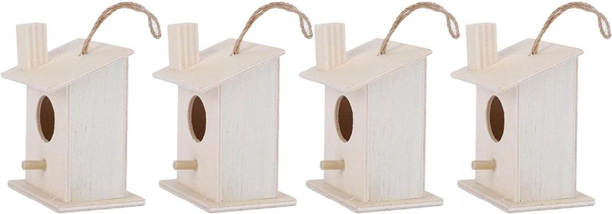 Vogelhuis Nestje van Hout om op te Hangen - Innovatieve Stukken Ter Decoratie - Vogelhuisje met Houtdesign