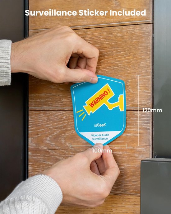 ieGeek Beveiligingscamera Draadloze Buiten, 360° PTZ Buitencamera, 2K Zonne-Beveiligingscamera's voor Thuis, Spotlight en Sirene/2.4G WiFi/3MP Kleurennachtzicht/2-Weg Praten/PIR-Detectie, 2 stuks van ieGeek — afbeelding 2