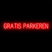 GRATIS PARKEREN - Lichtreclame Neon LED bord verlicht | SpellBrite | 134,75 x 16 cm | 6 Dimstanden & 8 Lichtanimaties | Reclamebord neon verlichting