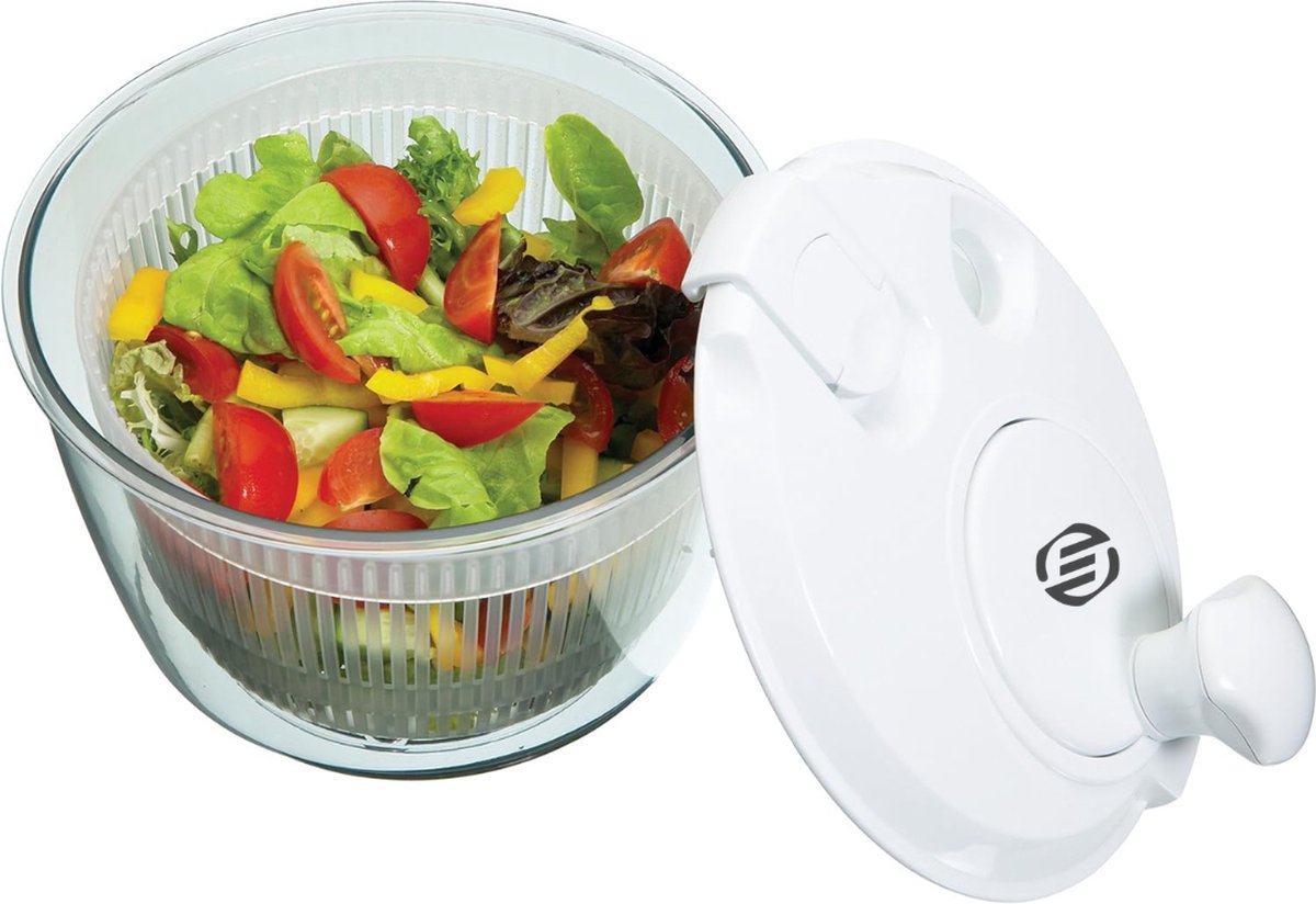 Equivera Slazwierder- Salad spinner - Slacentrifuge - Saladspinner - Sla Centrifuge - Saladecentrifuge - Sladroger - Must Have Voor In De Keuken