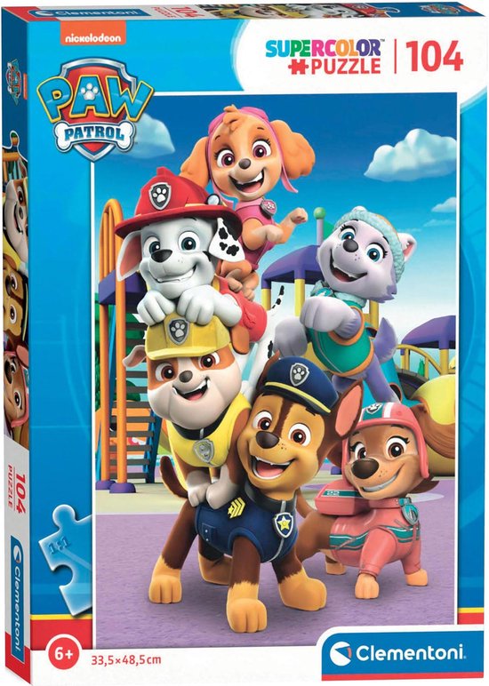 Clementoni - Puzzel 104 Stukjes Paw Patrol, Kinderpuzzels, 6-8 jaar ...