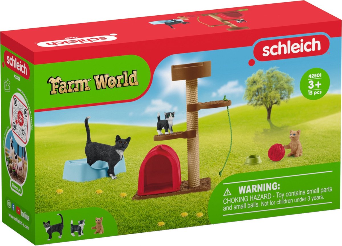 schleich FARM WORLD - Wandeling met een schattig katje - Speelfigurenset - Kinderspeelgoed voor Jongens en Meisjes - 3 tot 8 jaar - 9 Onderdelen — afbeelding 11