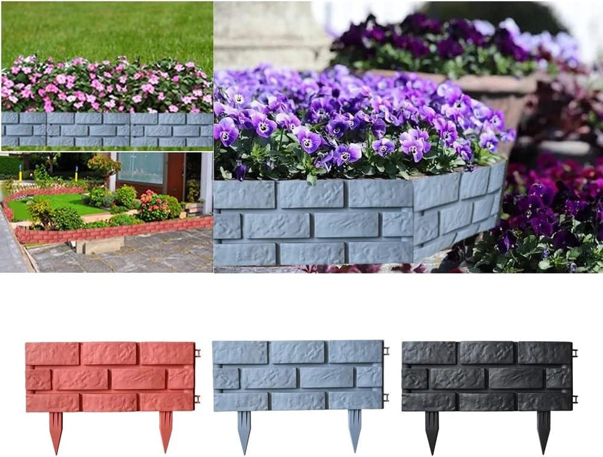 Bordure De Jardin En Plastique Taupe - Rouleau 10 M, Hauteur 15 Cm | Pour Séparer Gazon, Gravier, Parterres