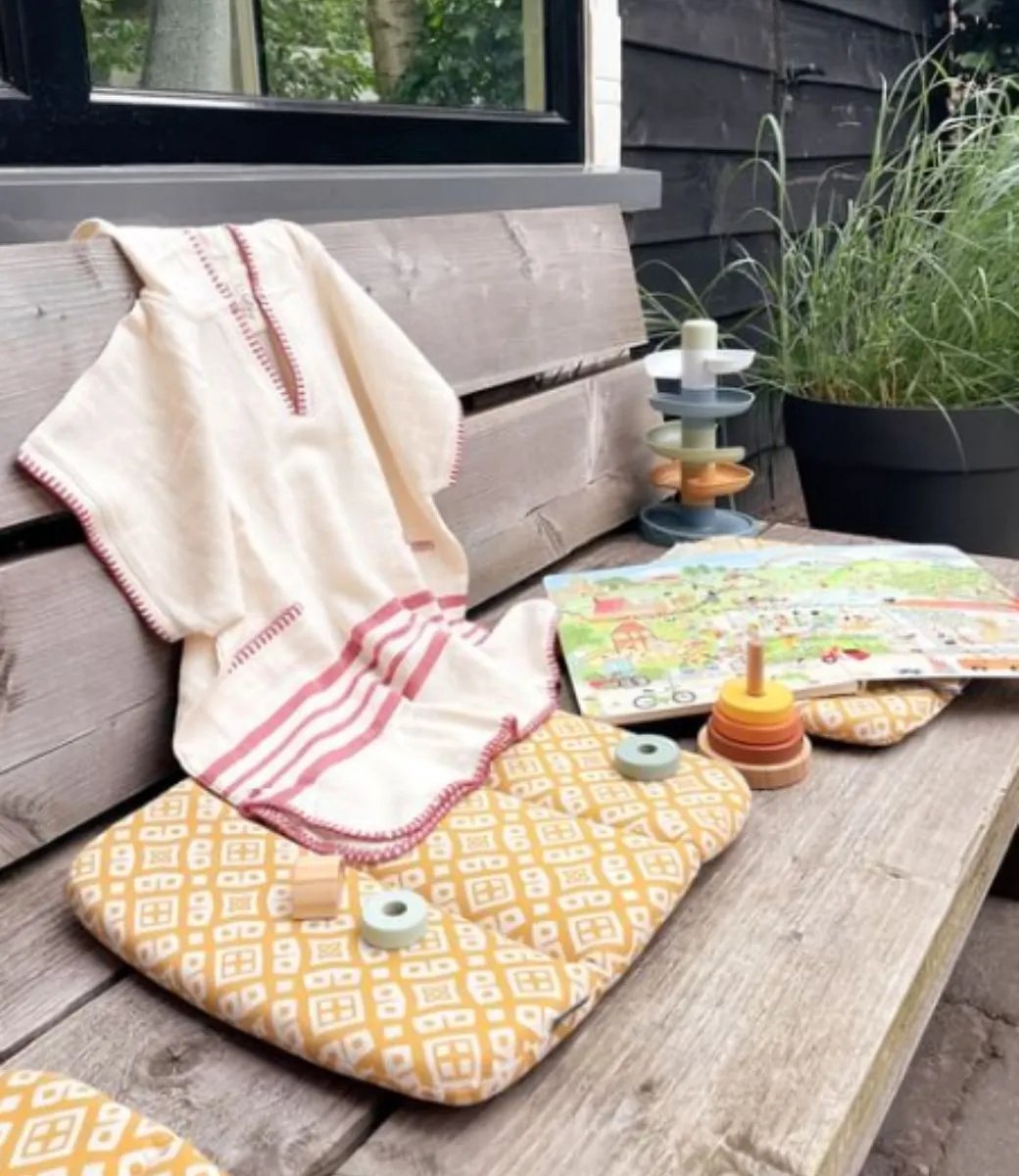 Kinder Strandponcho Natural Dusty Rose - 4-5 jaar - - jongens/meisjes/unisex pasvorm - poncho handdoek voor kinderen met capuchon - zwemponcho - badcape - badponcho