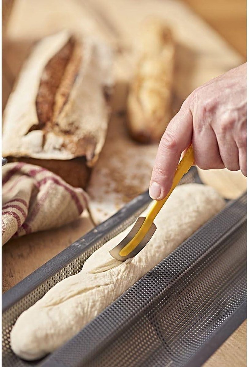 Opbergbak voor 2 stokbrood - Grijs - Staal - 3739 x 1359 x 201 cm