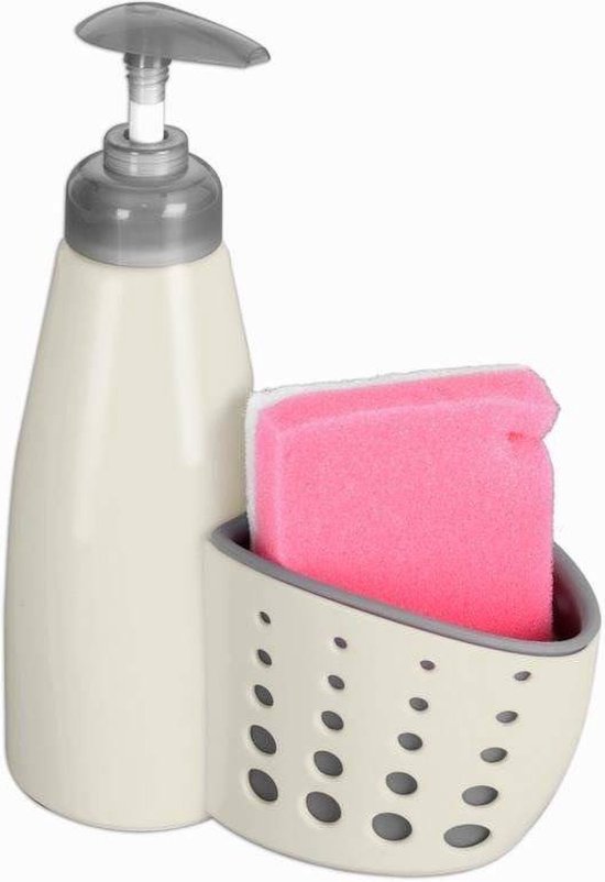 Set van 2 zeepdispensers voor de keuken, 500 ml plastic badkamer zeepdispenser set met... | bol