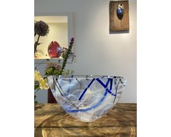 Kosta Boda Contrast Schaal wit - diameter 23 cm