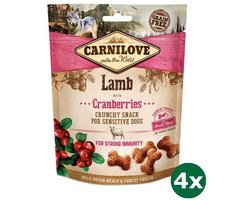 4x200 gr Carnilove crunchy snack lam / cranberries hondensnack