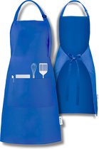 Apron Shop - Tablier de cuisine professionnel - Tablier de cuisine - Tablier de barbecue - Restauration - Taille : taille unique - Bleu ciel