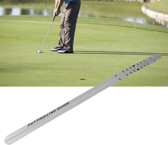 Putter Rechte Liniaal Aluminium Golfoefening Putting Alignment Rail - Precisie Afstand Putting Drill - Golf Putting Alignment Rail Voor Putting Green — afbeelding 4