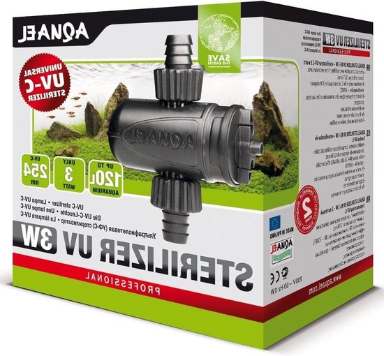 AQUAEL - Sterilizer UV (AS-3W) | Đèn UV khử khuẩn diệt rêu hồ thủy sinh
