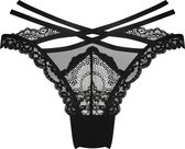 Hunkemöller Dames Lingerie String Janine - Zwart - maat L