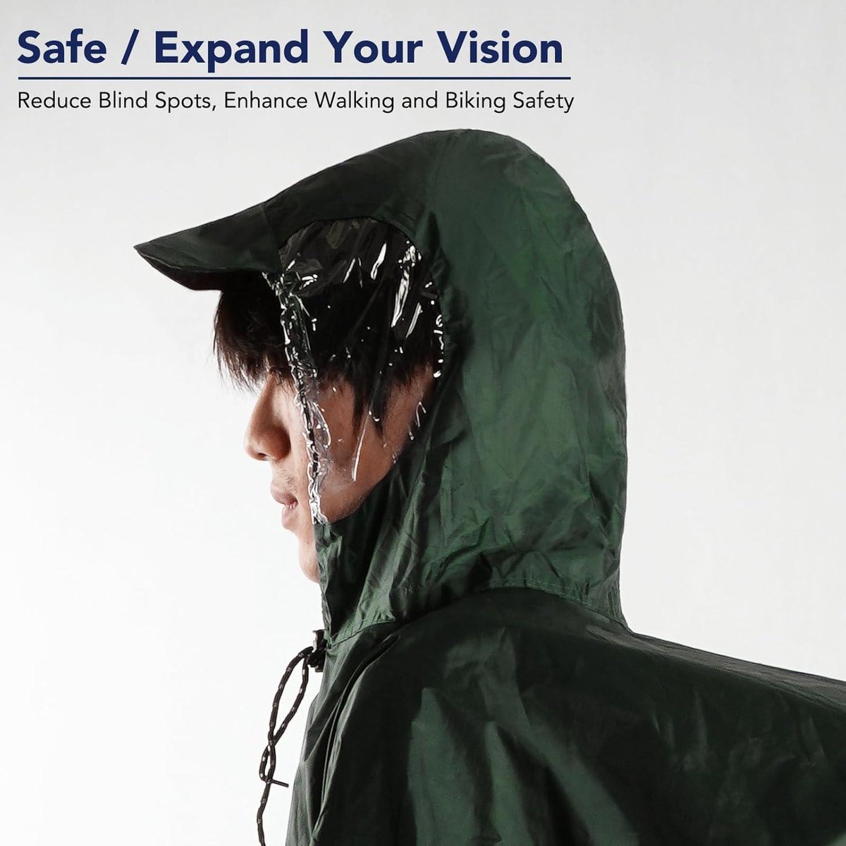 Poncho Pluie Cape De Pluie 3 En 1 Multifonction Imperméable - Camouflage Pour Camping Randonnée Vélo