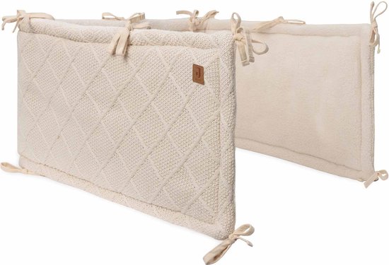 Jollein Box Bumper 180x30cm Carreaux Tricot Avoine