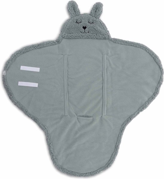 Jollein Baby Wikkeldeken - Bunny - Sea Green - 100x105cm