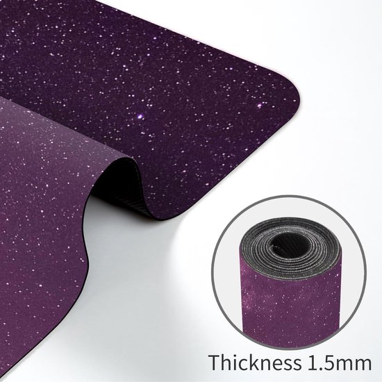 15 mm antislip dunne draagbare yogamat voor op reis - duurzaam imitatiesuède - zacht licht oefenmat voor yoga pilates bikram stretching - 180 x 61 cm Yoga mat — afbeelding 5