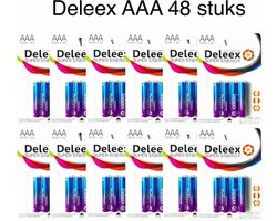 Deleex - Batterijen AAA R03P 1.5V - 48-stuks - triple A batterij