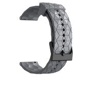 20mm Grijs Sportief Siliconen Horlogeband universeel - Band aanzet 20 mm - Horlogebandje Voor een Analoog of smartwatch Horloge