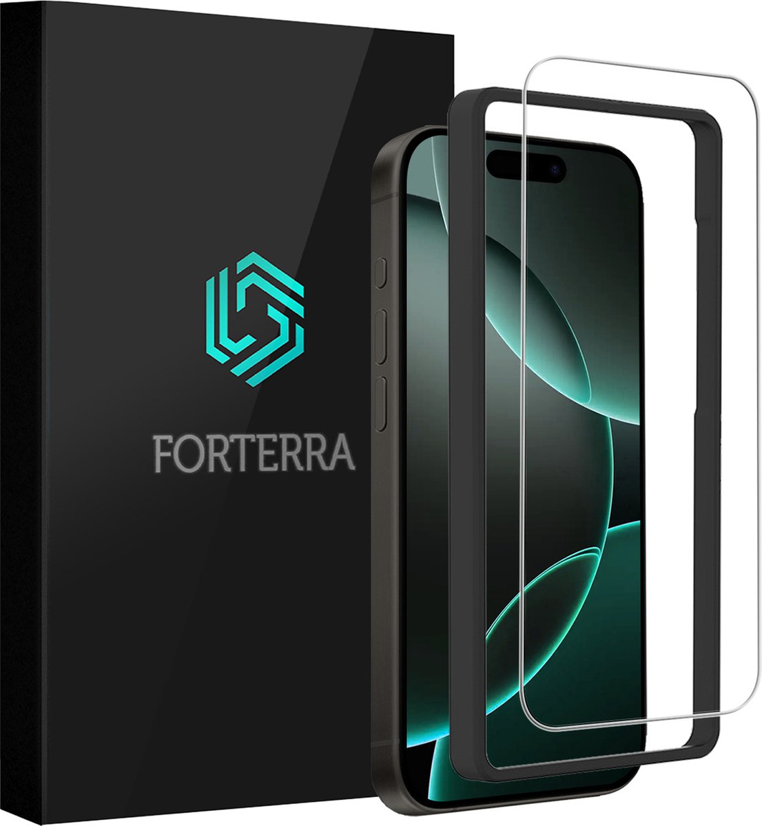 Screenprotector Geschikt voor Apple iPhone 16 Pro Max - Met Installatie Frame - Beschermglas - Gehard Glas - Tempered Glass - Screen Protector