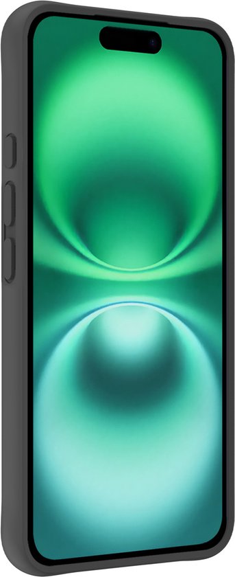 Coque adaptée pour iPhone 16 Plus Coque en Siliconen – Coque adaptée pour iPhone 16 Plus Coque arrière – Zwart