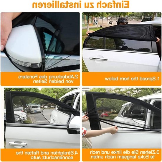 zonnescherm voor in de auto, voor baby's en kinderen, met