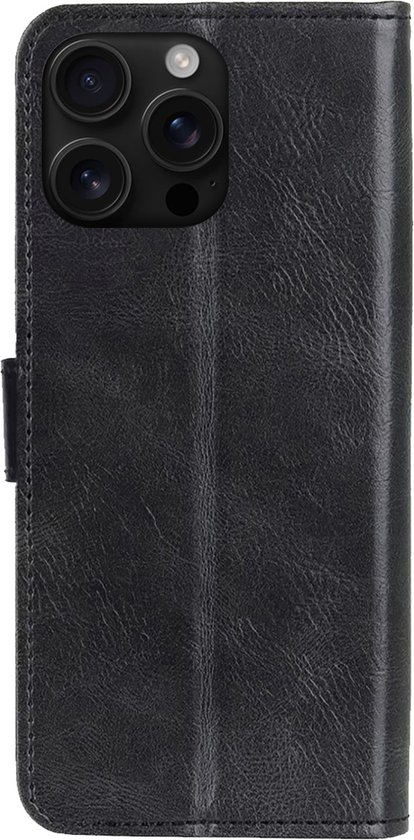 Étui adapté pour iPhone 16 Pro Case Bookcase Cover Flip Case Book Cover - Étui adapté pour iPhone 16 Pro Case Book Case Case - Zwart