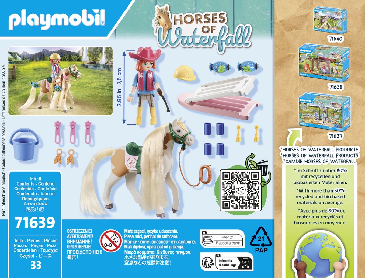 PLAYMOBIL Horses of Waterfall Ellie met paard - 71639 — afbeelding 4