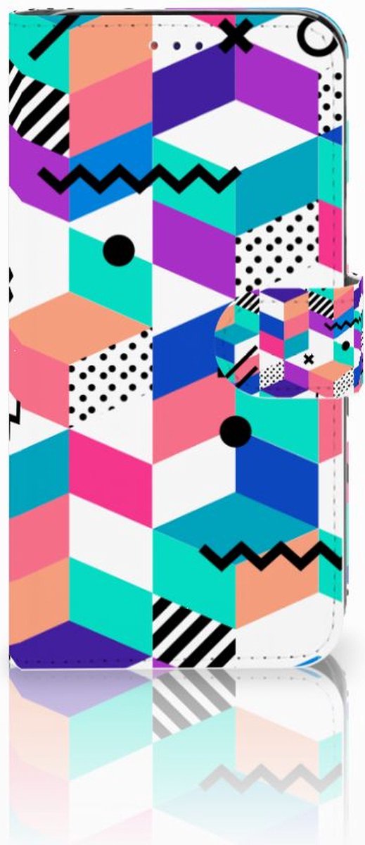 Samsung Galaxy A10 Book Case Blokken Kleurrijk