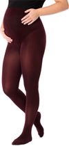 Be Mammy Dames Panty - Zwangerschapspanty - 100 DEN - Medium gloss - Polyamide - BE-GI-1120 - Wijnrood - S