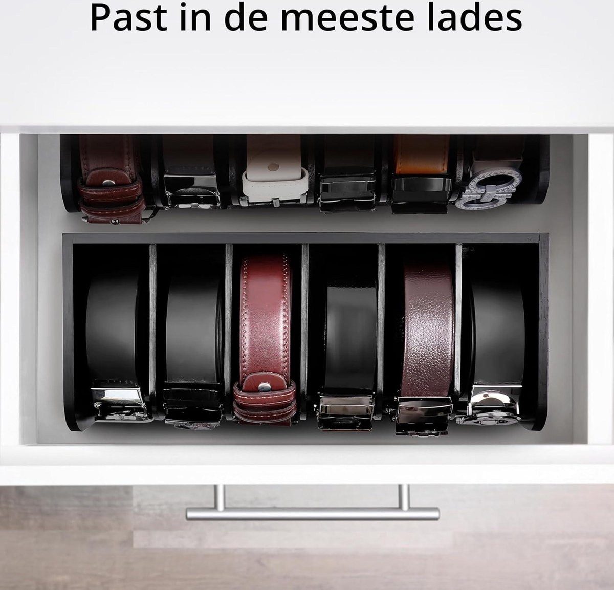 PERCAO Riem organizer, 7 compartimenten riemhouder riem hanger kast en riem organizer voor lade, riem rek, riem opslag organizer, riem hangers voor mannen en vrouwen (Acacia hout PERCAO Riem organizer, 7 compartimenten riemhouder riem hanger kast en riem organizer voor lade, riem rek, riem opslag organizer, riem hangers voor mannen en vrouwen (Acacia hout