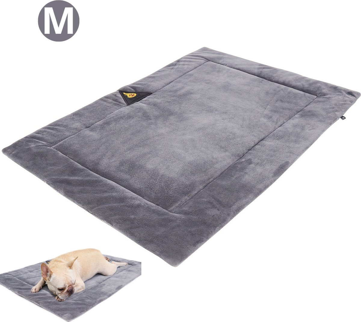 Bovista Warmtemat - Verwarmingsmat - Kat - Hond - Kattenmand - Hondenmand - Verwarmd - Grijs M