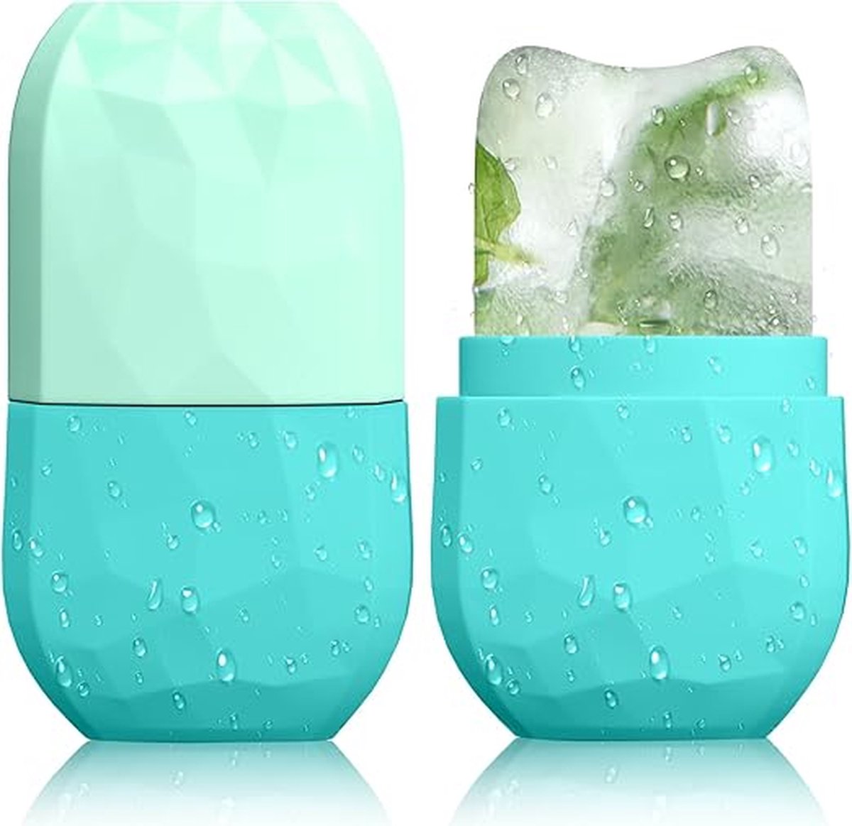 Goedkoopste IJsroller voor gezicht, siliconen ijsroller, herbruikbare ijsroller voor gezicht, oogmassageapparaat, gezichtsroller voor het verkleinen van poriën, rimpels lichter maken, verlichten van de huid