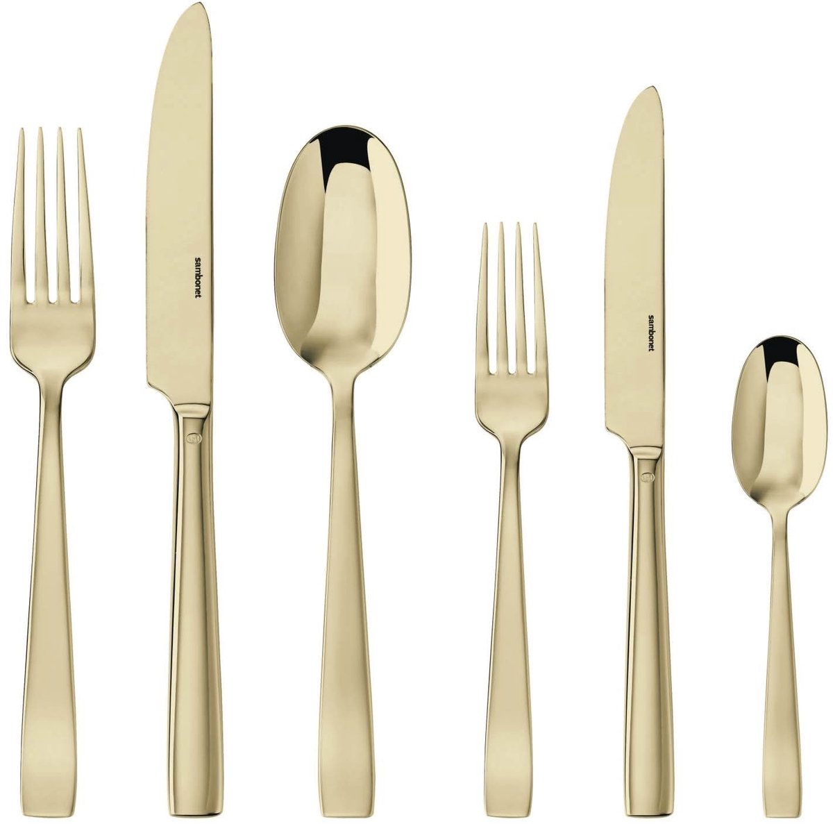 Sambonet Bestekset Flat - Champagne - 36 delig / 6 personen