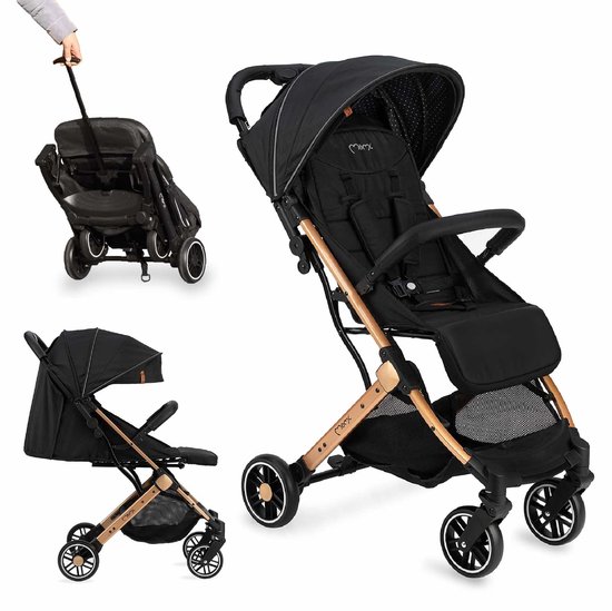 MoMi Wandelwagen Estelle - Zwart - MoMi - €99,99