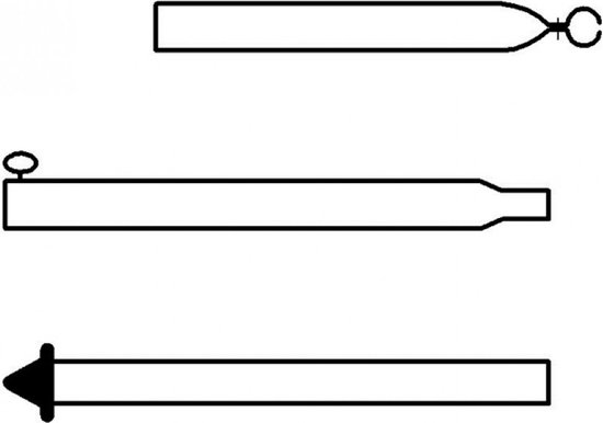 Bâton de tempête Campking 28/25 mm 170-260 cm Base pliable Premium