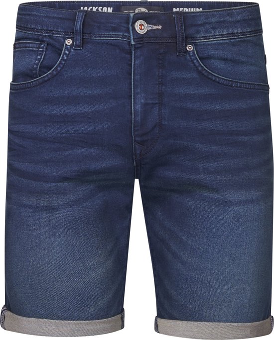 Petrol Industries Heren Denim Short - Slim Fit - Stretch - Korte Broek - Elastische Tailleband - Spijkerbroek - Herenkleding - Blauw - Maat M