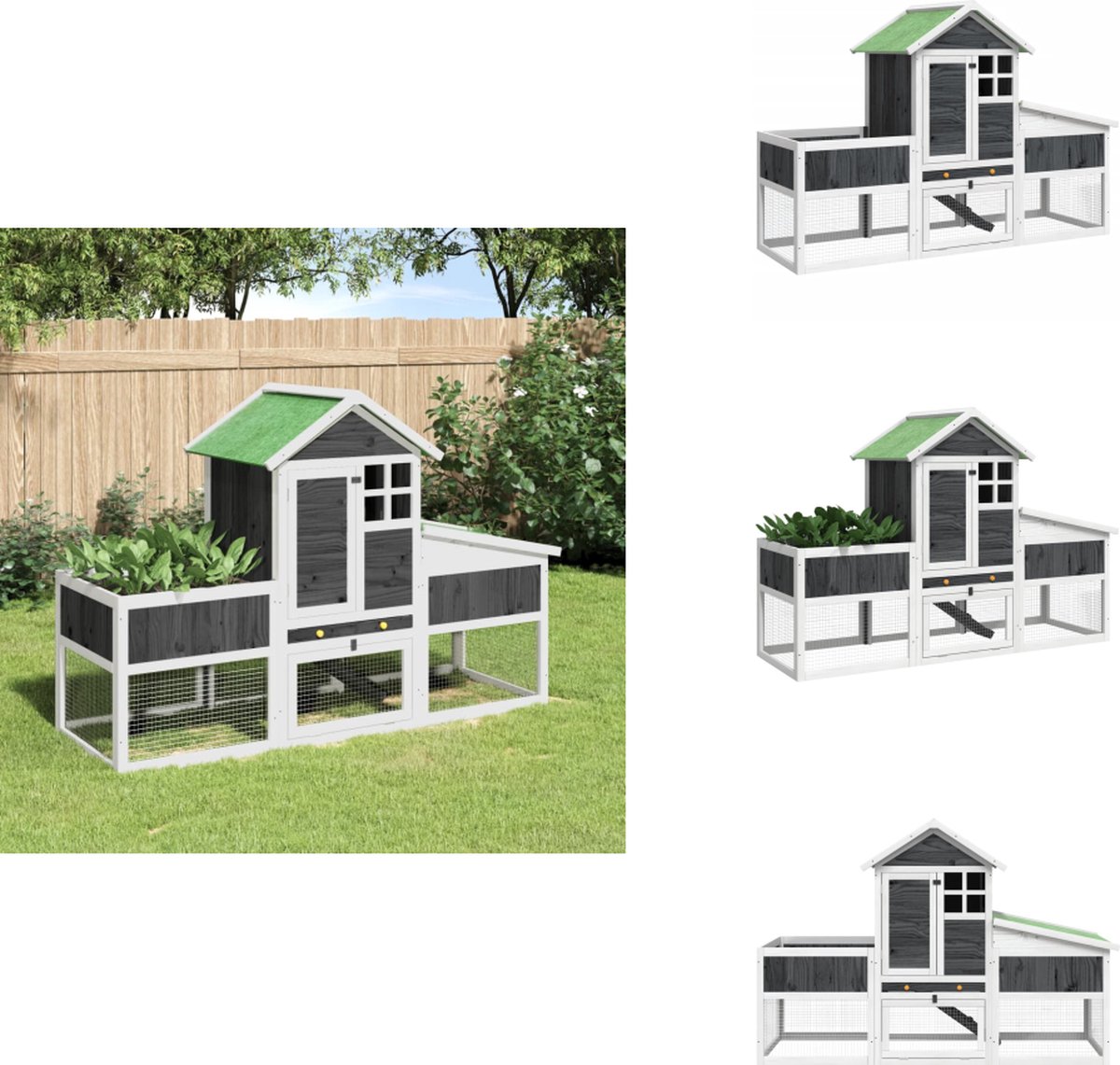vidaXL Konijnenhok – Konijnenhokken – Knaagdierhok – Konijnenhuis – -Konijnenhok-170x63x113-cm-massief-grenenhout-grijs vidaXL Konijnenhok – Konijnenhokken – Knaagdierhok – Konijnenhuis – -Konijnenhok-170x63x113-cm-massief-grenenhout-grijs