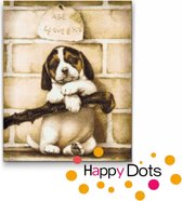 Diamond Painting Puppy - 40x50cm - Ronde steentjes (HappyDots)