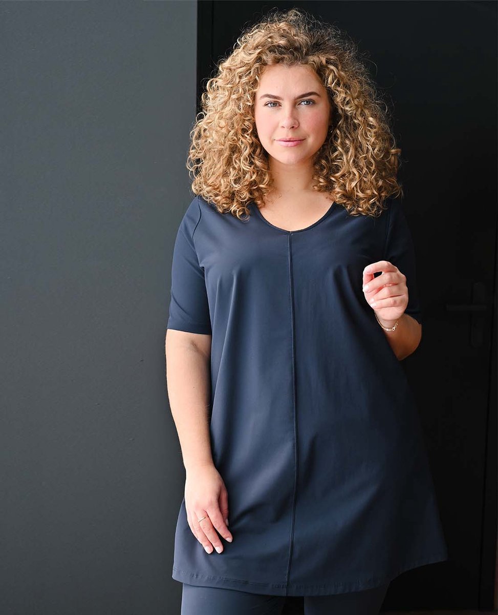 Je m'appelle Travelstof Top - Dames - Blauw - Maat 50