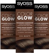 Syoss - Color Glow - Kleuropfrisser - Cool Brunette - Semi-Permanente Haarverf - Haarkleuring - Voordeelverpakking - 3x 100ml