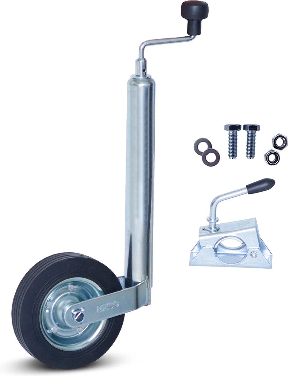 Complete neuswiel set - Metalen wielbody - 48mm - Neuswiel - Klem - Bevestigingsmaterialen