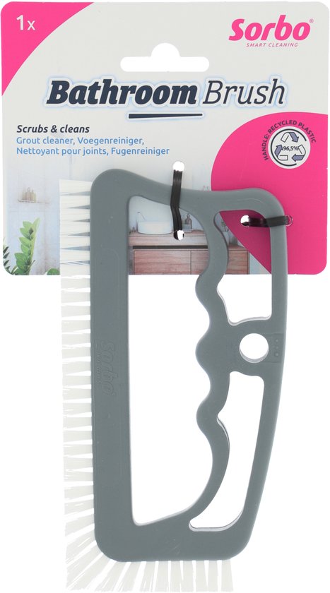 Foto: Sorbo bathroom brush voegenborstel met nylon haren ergonomisch effectief