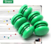 TLVX 10 stuks Groene Magneten Rond 20mm / Foto magneten / Koelkast magneten / Whiteboard magneten / Speel en leer magneten / Boodschappenlijst / Notitie / Kantoor / Schoolbord / Deurmagneet / Magneetjes ophangen / Kleur Groen