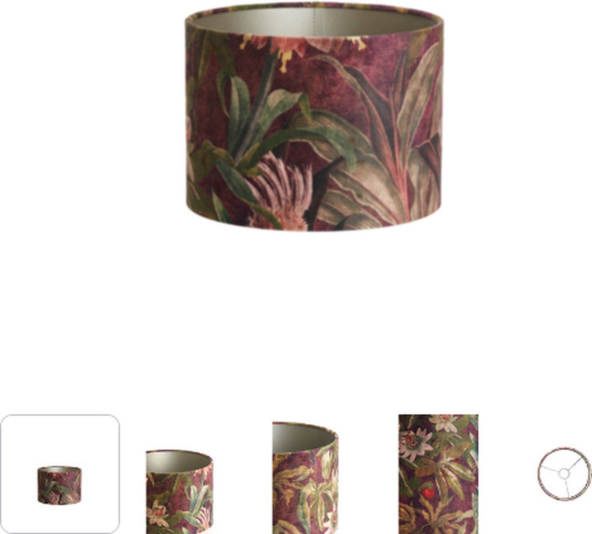 Kap - paars - Passion - textiel - Ø 25cm - E27 - 2225957 - Light & Living