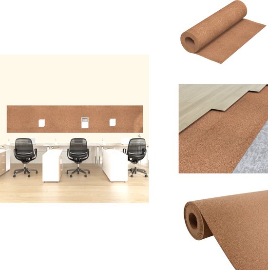 Bruine VidaXL - Kurkrol 100x200 - cm - 5 - mm - rubber Bruine VidaXL - Kurkrol 100x200 - cm - 5 - mm - rubber