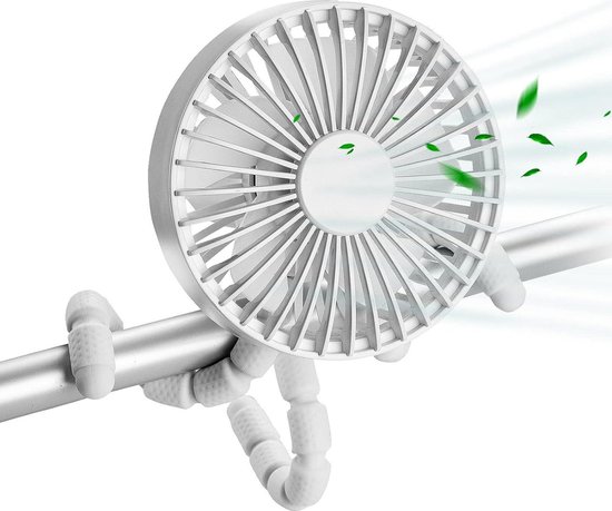 SIXRUN Kinderwagen Ventilator - USB Ladbar & Leise Für Babys