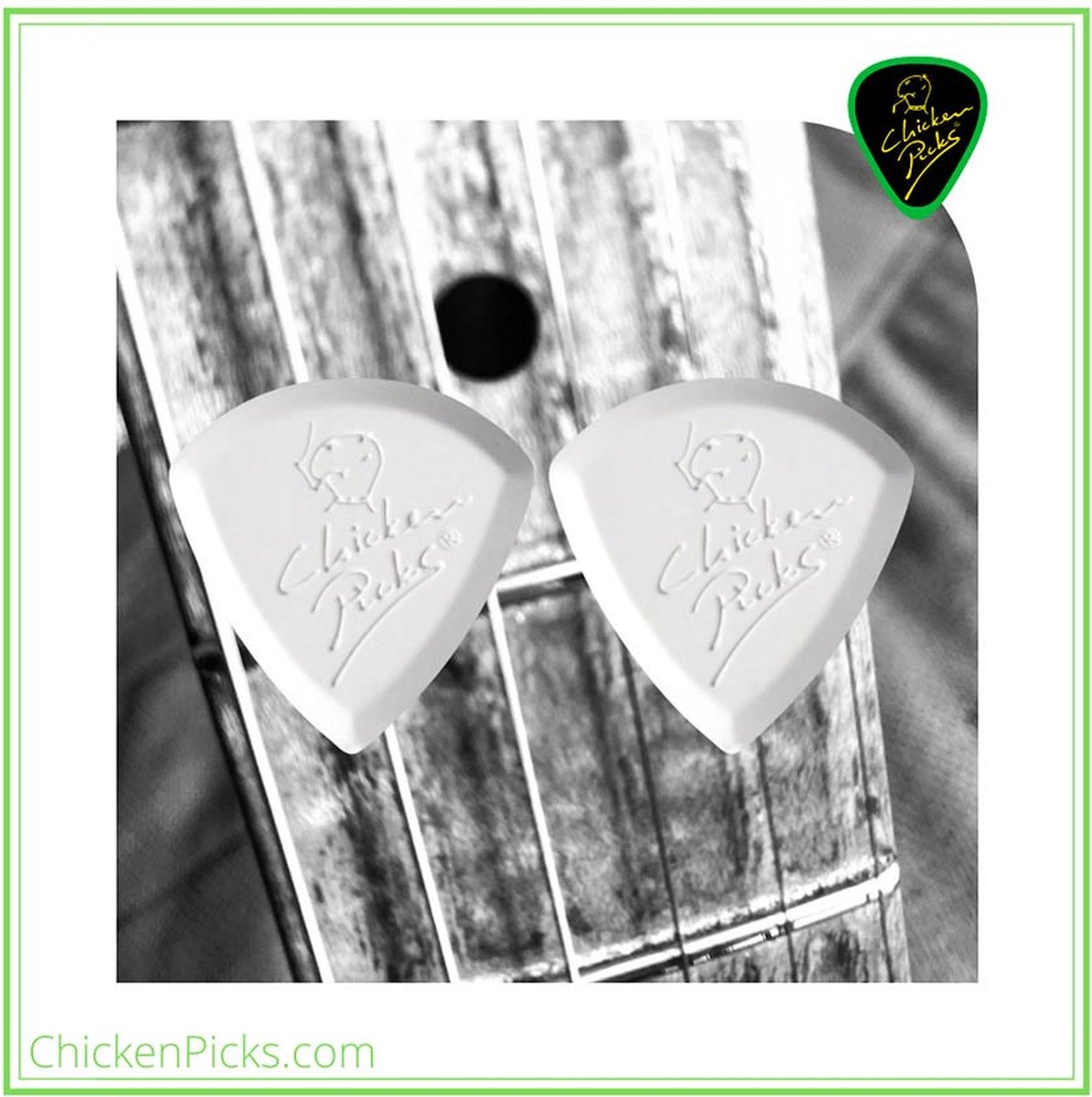 ChickenPicks Badazz III 2.0mm Gitaarpick 2-Pack Set Voor Elektrische Gitaren Thermosetting Kunststof