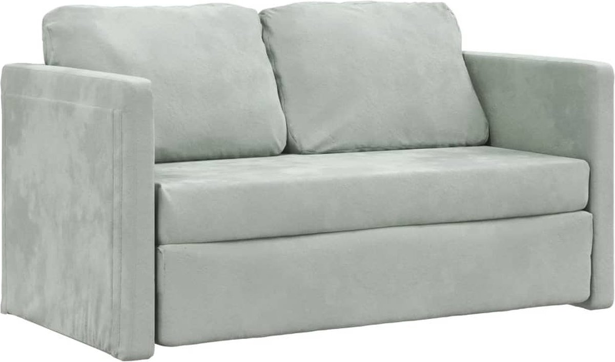 GranMaison Slaapbank - Uitklapbaar - Slaapstoel - Logeerbed - Zetelbed - Slaapfauteuil - Vouwbed - 1 persoons - Zeer comfortabel - Lichtgrijs