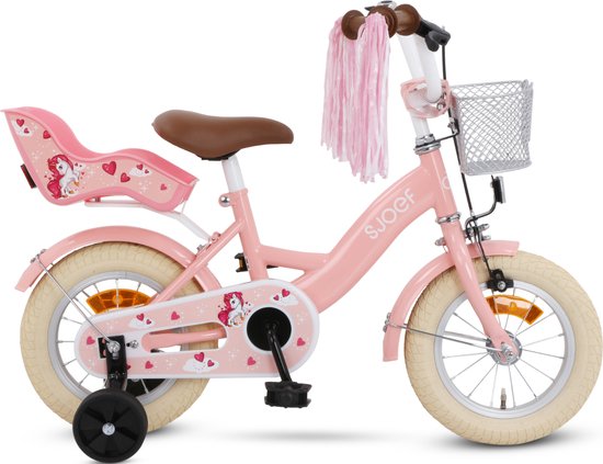 SJOEF Dolly Meisjesfiets 12 inch - Roze